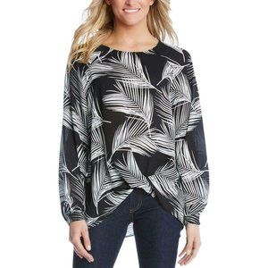 Karen Kane  palm print Blouse